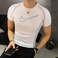 耐克（NIKE）男子運(yùn)動(dòng)服夏季款緊身衣排汗快干彈力壓縮衣健身跑步訓(xùn)練短袖T恤 DD1993-100 M