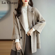 拉夏貝爾（La Chapelle）短外套女裝2025年春秋季新款上衣小個子小香風(fēng)外套衣服毛呢大衣女 卡其色 M