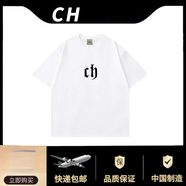 CHINISMCHINISCH美式t恤男女高街潮牌純棉夏季情侶寬松短袖半袖上衣 白色高質(zhì)量重磅純棉 白色高質(zhì)量 M