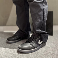 耐克（NIKE）Air Jordan 1 Low 新款AJ1男子影子灰耐磨潮流低幫復古運動籃球鞋 HV5968-001/黑色 41