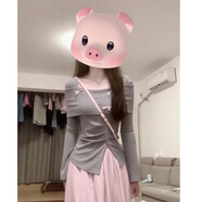 艾珠兒（Aizhuer）早春季穿搭法式藍(lán)色長(zhǎng)袖連衣裙子女2025年新款小個(gè)子氣質(zhì)減齡長(zhǎng)裙 灰色上衣+粉色半身裙【套裝】 L