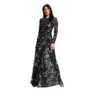 Dress the Population 女式 Ava 修身喇叭長裙, 黑色 多色 黑色 多色 Large