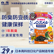 白元（HAKUGEN）日本冰箱活性炭脫臭劑 除臭消臭除菌去除異味長效吸收除濕保鮮 [蔬菜室用]活性炭一年脫臭劑