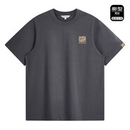 馬克華菲【虎頭刺繡】短袖T恤男夏季透氣百搭寬松男裝上衣 深灰 XL