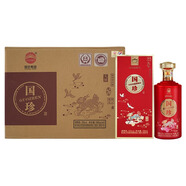 GUOZHEN 貴州國(guó)珍酒 53度天禧  茅臺(tái)鎮(zhèn) 傳統(tǒng)純糧 醬香型 白酒 53度 500mL 6瓶 國(guó)珍天禧整箱裝