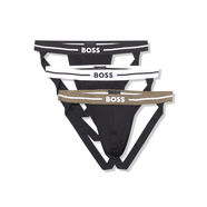 BOSS 男式 3 件裝彈力丁字褲 黑烏鴉 XX-Large