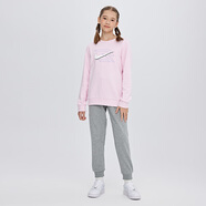 NIKE 3BRAND 耐克男女童衛(wèi)衣+褲子2件套2025兒童衛(wèi)衣長(zhǎng)褲套裝 櫻花粉 160 /76 【建議身高152-158cm】