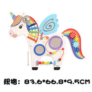 VIGA幼兒園墻面玩具兒童多功能早教卡通動(dòng)物操作板唯嘉游戲板 墻面游戲-獨角獸