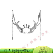 何佳功賽博朋克下巴金屬面具女面罩嘴套男cos止咬器人萬(wàn)圣節(jié)臉飾 唇環(huán)面飾