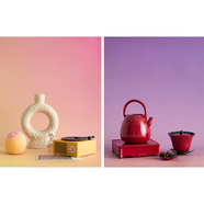早行客（earlymen）莫蘭迪雙面漸變背景紙/布 星云紫+櫻洛緋 擺拍商業(yè)美食飾品拍照道具氛圍感靜物產(chǎn)品拍攝道具