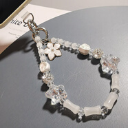 欣珠年華水晶竹節手機鏈ins女士小眾高級感手腕掛飾短款好看手機殼掛件串珠戶(hù)外防丟手提鏈手機掛繩新 年華水晶竹節五角星手鏈+透明D扣卡條