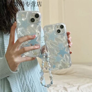 派欽羽紗藍色星星適用iPhone15/14手機殼蘋果13/12/11軟xs/xr小眾78p 主圖款 請按型號選擇下單