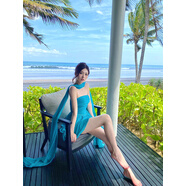 映棠辣妹設計感氣質(zhì)吊帶裙兩件套高級感一字肩抹胸辣妹收腰顯 L