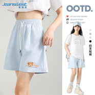 真維斯（JEANSWEST）短褲女外穿夏季新款時(shí)尚百搭清涼奶芙褲子短款高腰顯瘦A字短褲