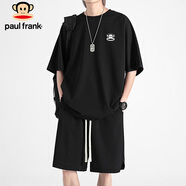 大嘴猴（paul frank）冰絲t恤男裝套裝夏季速干跑步運動短袖短褲籃球服2件套裝