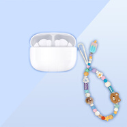 黑戴適用榮耀x7lite保護套榮耀親選LCHSE X7 Lite無(wú)線(xiàn)藍牙耳機榮耀x6軟殼保護殼榮耀x8耳 透明殼+彩色雪糕小熊鏈 榮耀x7lite