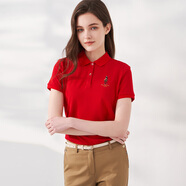 VERSINOversino梵思諾女裝多色可選POLO衫女2025夏季多巴胺穿搭短袖T恤女 紅色 L
