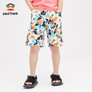 大嘴猴（paul frank）童裝兒童短袖T恤2025夏季款多色潮流圓領(lǐng)男女童短袖上衣短褲 238B米白（聚酯纖維） 130