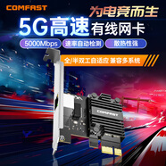 COMFAST PCI-E 5G有線(xiàn)網(wǎng)卡臺式機電腦內置 pcie轉千兆網(wǎng)卡RJ45網(wǎng)口擴展 主機以太網(wǎng)全雙工自適應5000M網(wǎng)卡