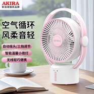 愛家樂電風(fēng)扇臺式便攜式桌面家用風(fēng)扇高顏值空氣循環(huán)扇小型充電電風(fēng)扇 粉色FS202
