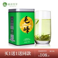 峨眉雪芽 毛峰茶葉 峨眉山高山綠茶自飲罐裝 100g