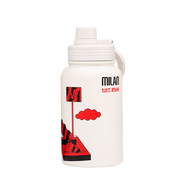 AC米蘭 內膽304不銹鋼手機支架運動(dòng)保溫水壺 白色 均碼