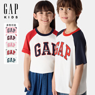 GAP【大小童同款】男女童2025春季新款棉質(zhì)短袖T恤兒童裝687260