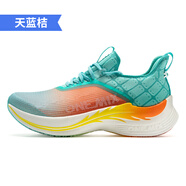玩覓（ONEMIX）碳板翹頭競速跑鞋OneMix輕甲馬拉松中考跑步專(zhuān)用鞋女跑步鞋男 天藍桔 35