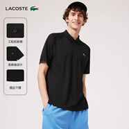 LACOSTE法國鱷魚男裝經(jīng)典運動純色百搭休閑舒適落肩短袖Polo衫|DH3201 031/黑色 L (180) 5