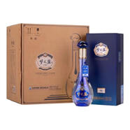 洋河夢之藍(lán)系列 550ml 綿柔濃香型白酒高端白酒 商務(wù)宴請送禮佳品 40.8度 550mL 4瓶 整箱【夢3水晶】