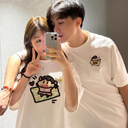 love legend情侶裝短袖t恤夏季寬松圓領(lǐng)一男一女印花半袖潮流百搭休閑上衣服 白色+白色 3XL 男+XL女