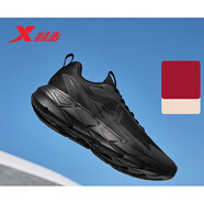 特步（XTEP）輕悅男子跑鞋運動鞋2025新款輕便減震網(wǎng)面透氣男士跑步鞋鞋子 黑/銀色 42