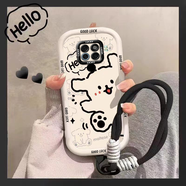 初黎適用于華為Nova5手機殼華為Nova5iPro/5Z/5Pro手機殼女款卡通網(wǎng)紅新款卡通小狗全包軟殼手繩 【白泡芙殼】【Hello小狗】【送手繩】 華為 nova 5i