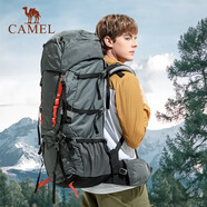 駱駝（CAMEL）戶外大容量專業(yè)登山包男女旅行雙肩背包超大56升 W9B307011A 灰色