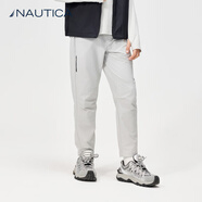 NAUTICA諾帝卡童裝 男童女童運(yùn)動(dòng)長褲春夏季戶外直筒褲休閑褲子 淺灰 120