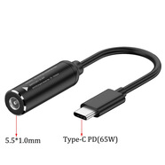 邁得旺適用于聯(lián)想惠普戴爾華為筆記本充電器電源轉接線(xiàn)DC5.5圓口轉Type-C轉接頭轉PD65W電源適配器轉換線(xiàn) 三星5.5*1.0母座