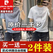皮爾卡丹廣州十三行專柜撤回尾單男裝夏季短袖tpolo冰絲衫重磅100%純真棉 官方店旗艦虎頭藍(lán)色+摩托白色【兩件裝】 M