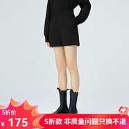 哥弟真的好（GIRDEAR）女裝寬松休閑衛(wèi)衣短褲套裝女8300129 8100054 黑-下裝 S (2碼)