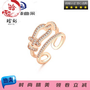山頭林村S925銀玫瑰金馬蹄扣手鏈女春夏輕奢小眾精致設(shè)計感氣質(zhì)項鏈 開口馬蹄扣戒指
