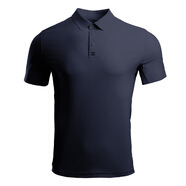 龍牙（Dragon Tooth）二代暗之冰綾涼感短袖POLO男士春夏透氣舒適戶(hù)外通勤半袖 深淵藍 6XL (190/132C)重260-280