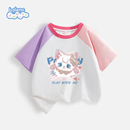 班尼路（Baleno）女童短袖T恤夏季2026款中大童薄款洋氣百搭撞色半袖兒童純棉上衣