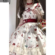 詩(shī)丹蕊日系甜美可愛(ài)娃娃領(lǐng)收腰連衣裙女學(xué)生夏季小個(gè)子田園風(fēng)蓬蓬公主裙 娃娃領(lǐng)連衣裙 均碼 【可備注碼數】