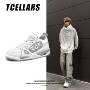 Tcellars男鞋青少年籃球鞋2025新款減震防滑男款運(yùn)動(dòng)鞋男鞋休閑鞋百搭舒適 復(fù)古白 41