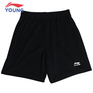 李寧童裝兒童短褲寶寶男童五分褲速干短褲透氣褲子夏裝足球運動(dòng)褲 黑色085-1 150