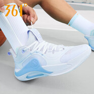 361度禪TEAM男款籃球鞋透氣網(wǎng)面回彈緩震 361度白/幻象藍(lán) 40