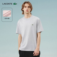 LACOSTE【王一博同款】法國鱷魚男裝25春季新款休閑純棉寬松T恤|TH7318 CCA/銀灰色 M 4