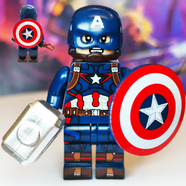 樂(lè )高復仇者浪人鷹眼積木人仔英雄章魚(yú)博士靈魂戰車(chē)兒童拼裝玩具 美國隊長(cháng) 盾牌 雷神之錘 可背盾