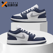 耐克（NIKE）【潮】女鞋AJ1新款A(yù)ir Jordan1 Low低幫運(yùn)動輕便防滑休閑籃球鞋子 553560-141 灰藍(lán) 38 GS