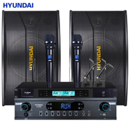 HYUNDAI現(xiàn)代8英寸家庭影院KTV音響套裝家用電視卡拉OK音響會(huì)議藍(lán)牙功放可充電麥克風(fēng)電視點(diǎn)歌機(jī)伴侶