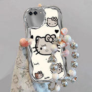 庫(kù)洛熊適用于蘋(píng)果7手機(jī)殼可愛(ài)手鏈iPhone7Plus保護(hù)套卡通ins風(fēng)全包卡通潮女防摔網(wǎng)紅輕薄 【電鍍奶油銀】【鏤空大貓】【送手鏈】 iPhone 7